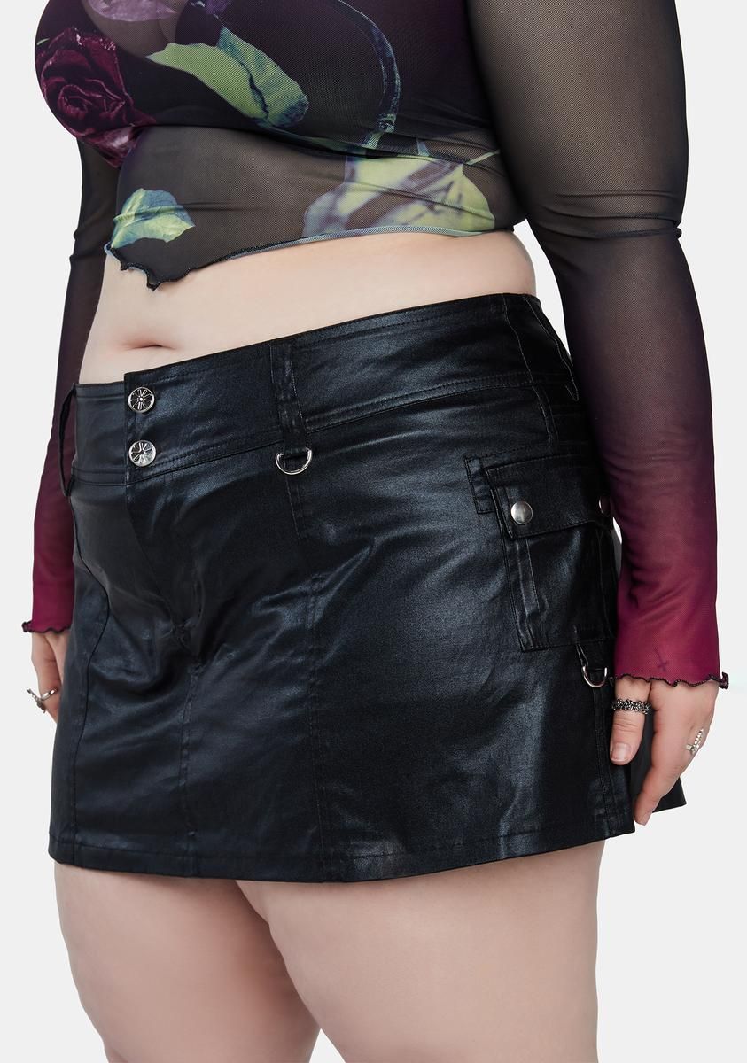 Plus Midnight Hung Up On You Mini Skort sold by Dolls Kill