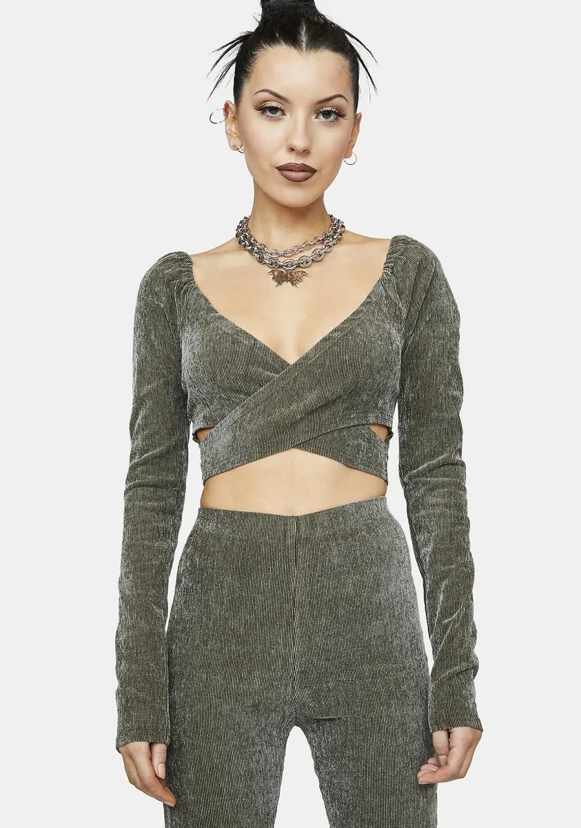 Wished And Wanted Corduroy Top sold by Dolls Kill