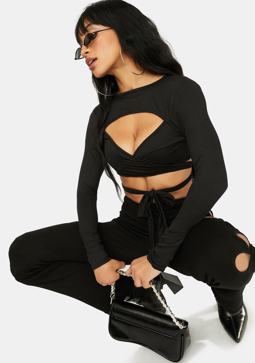 Finer Things Cutout Shrug Wrap Top sold by Dolls Kill product image thumbnail 2