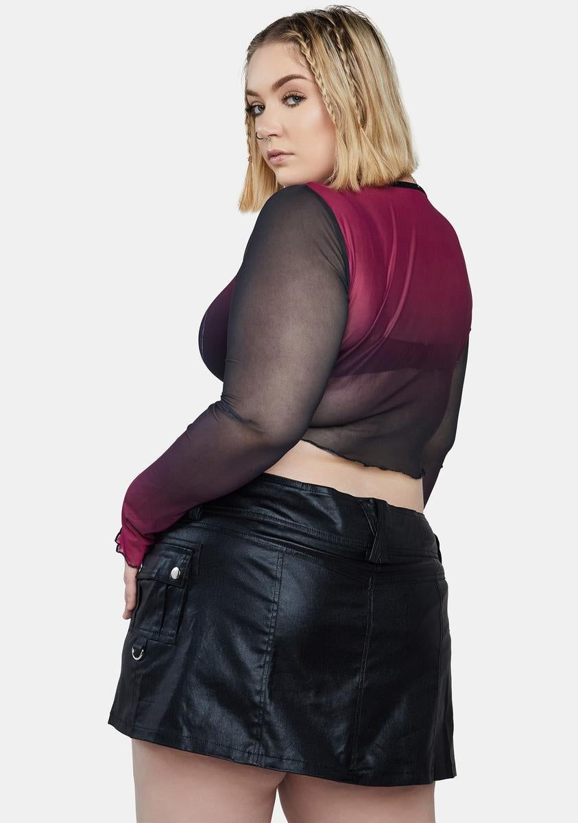 Plus Midnight Hung Up On You Mini Skort sold by Dolls Kill product image thumbnail 4