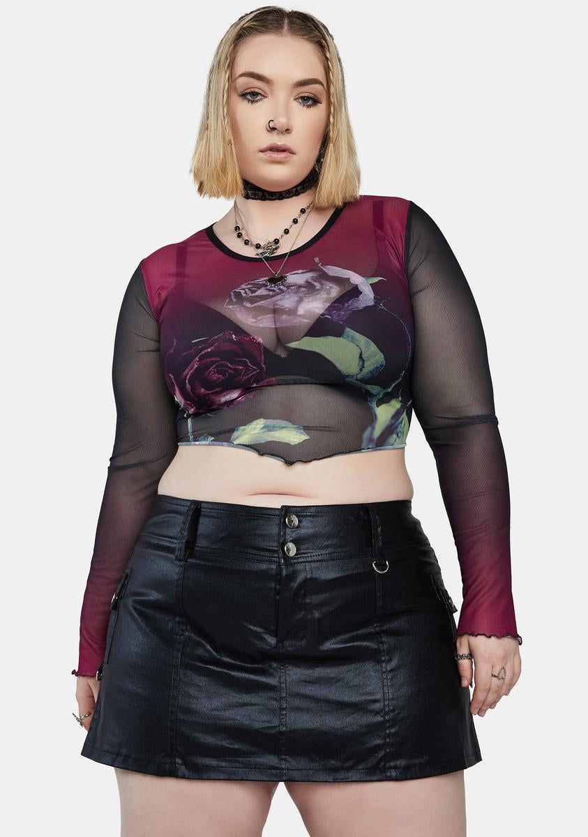 Plus Midnight Hung Up On You Mini Skort sold by Dolls Kill product image thumbnail 2