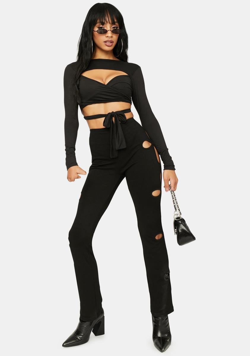 Finer Things Cutout Shrug Wrap Top sold by Dolls Kill product image thumbnail 3