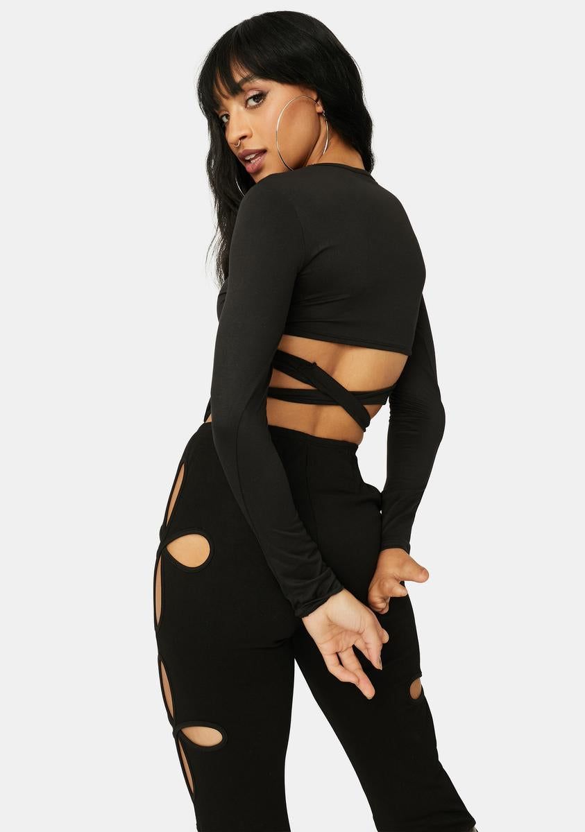 Finer Things Cutout Shrug Wrap Top sold by Dolls Kill product image thumbnail 4