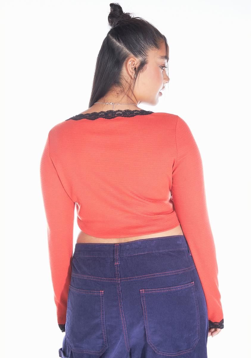 Plus Highly Selective Thermal Crop Top sold by Dolls Kill product image thumbnail 4