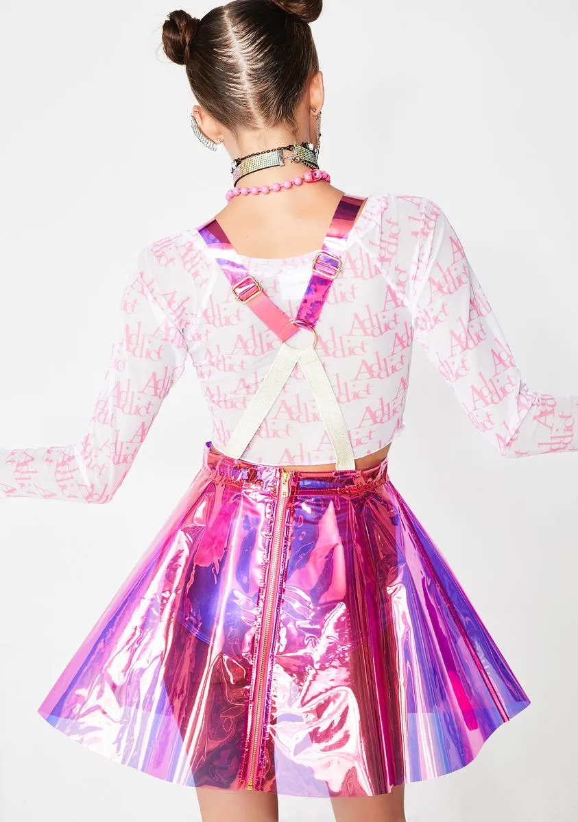 Candy Gurl Hologram Overall Dress sold by Dolls Kill product image thumbnail 4