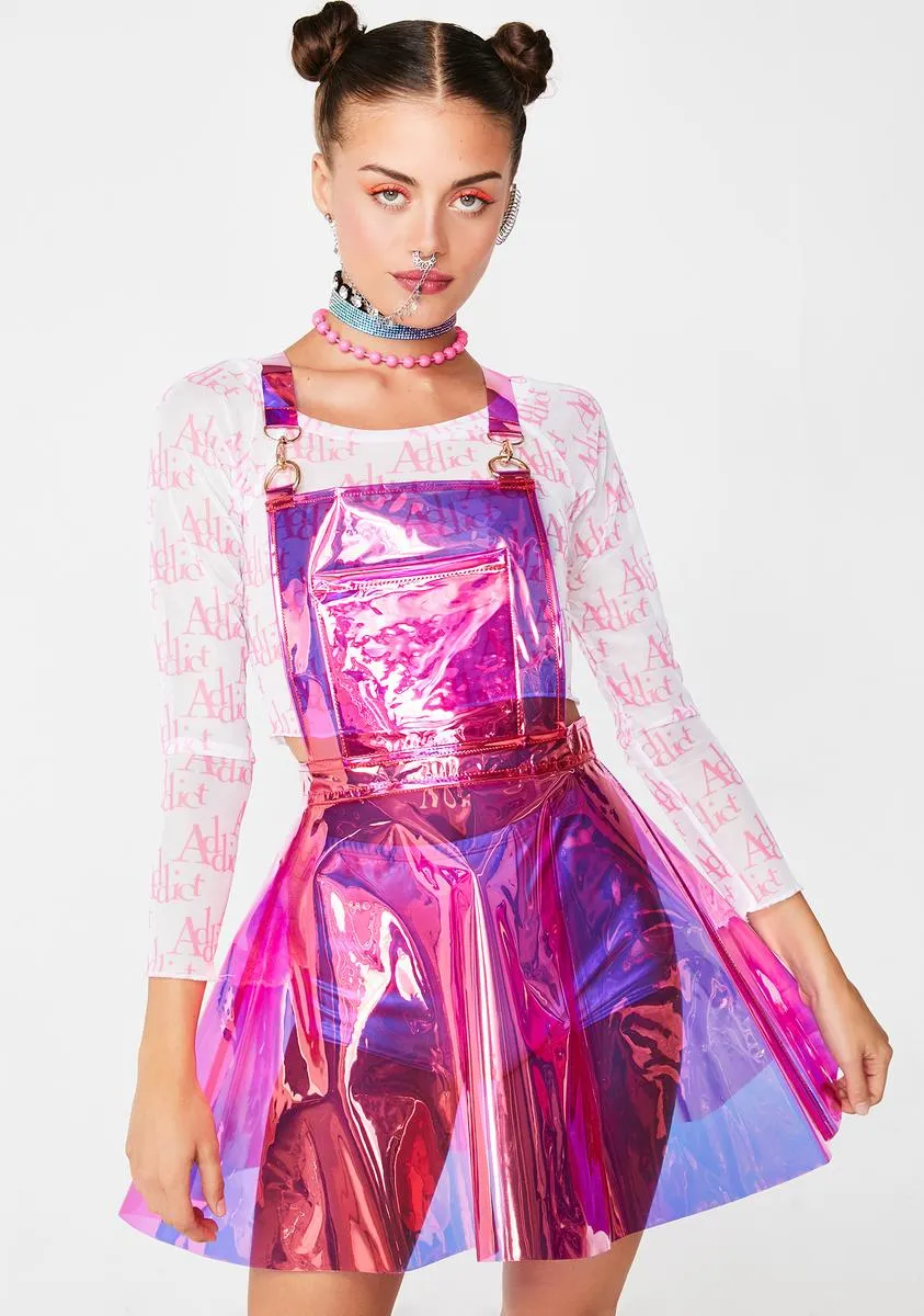 Candy Gurl Hologram Overall Dress sold by Dolls Kill