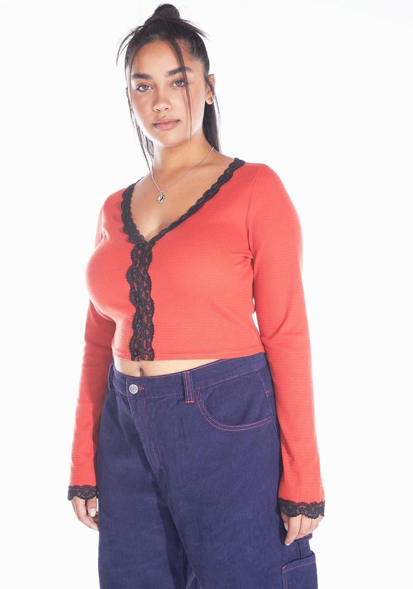 Plus Highly Selective Thermal Crop Top sold by Dolls Kill product image thumbnail 2