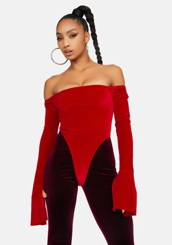 Velvet Berry Charmer Jumpsuit sold by Dolls Kill