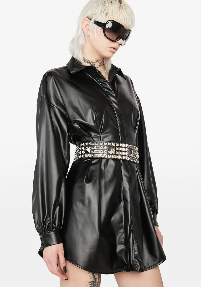 Midnight Last Minute Invite Shirt Dress sold by Dolls Kill product image thumbnail 2