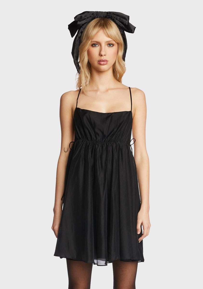 Midnight Tunnel Of Love Moment Babydoll Dress sold by Dolls Kill