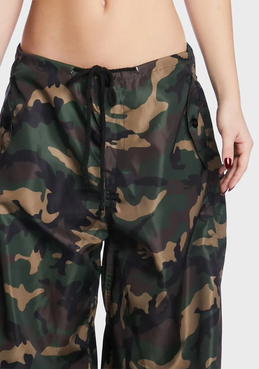 Camo Nylon Cargo Pants sold by Dolls Kill product image thumbnail 2