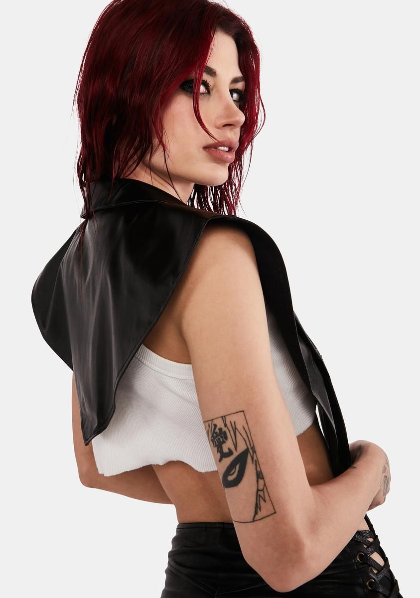 Calling On You Vegan Leather Vest sold by Dolls Kill product image thumbnail 4