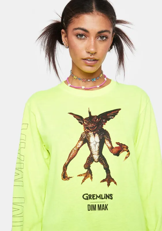 X Gremlins Mohawk Long Sleeve Graphic Tee sold by Dolls Kill