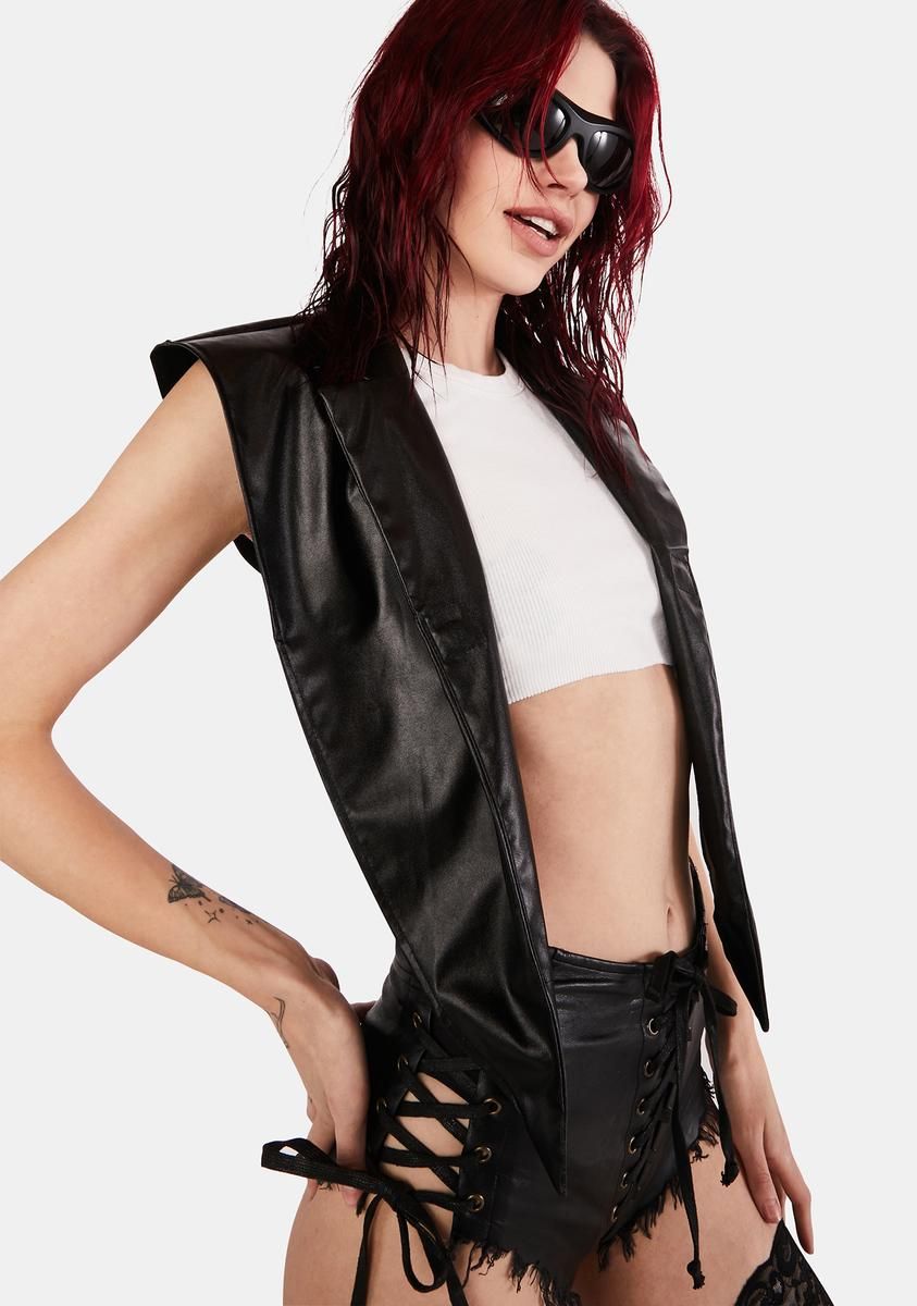 Calling On You Vegan Leather Vest sold by Dolls Kill product image thumbnail 2