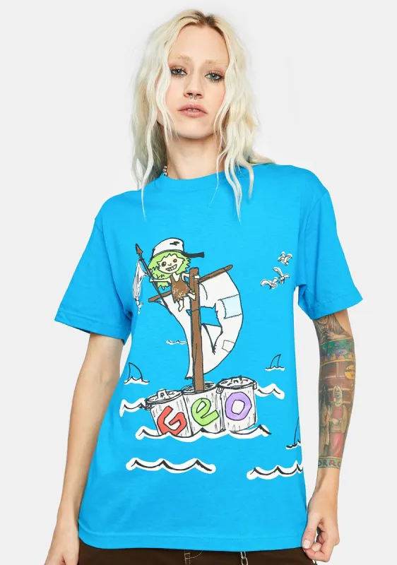 Pot Head At Sea Graphic Tee sold by Dolls Kill
