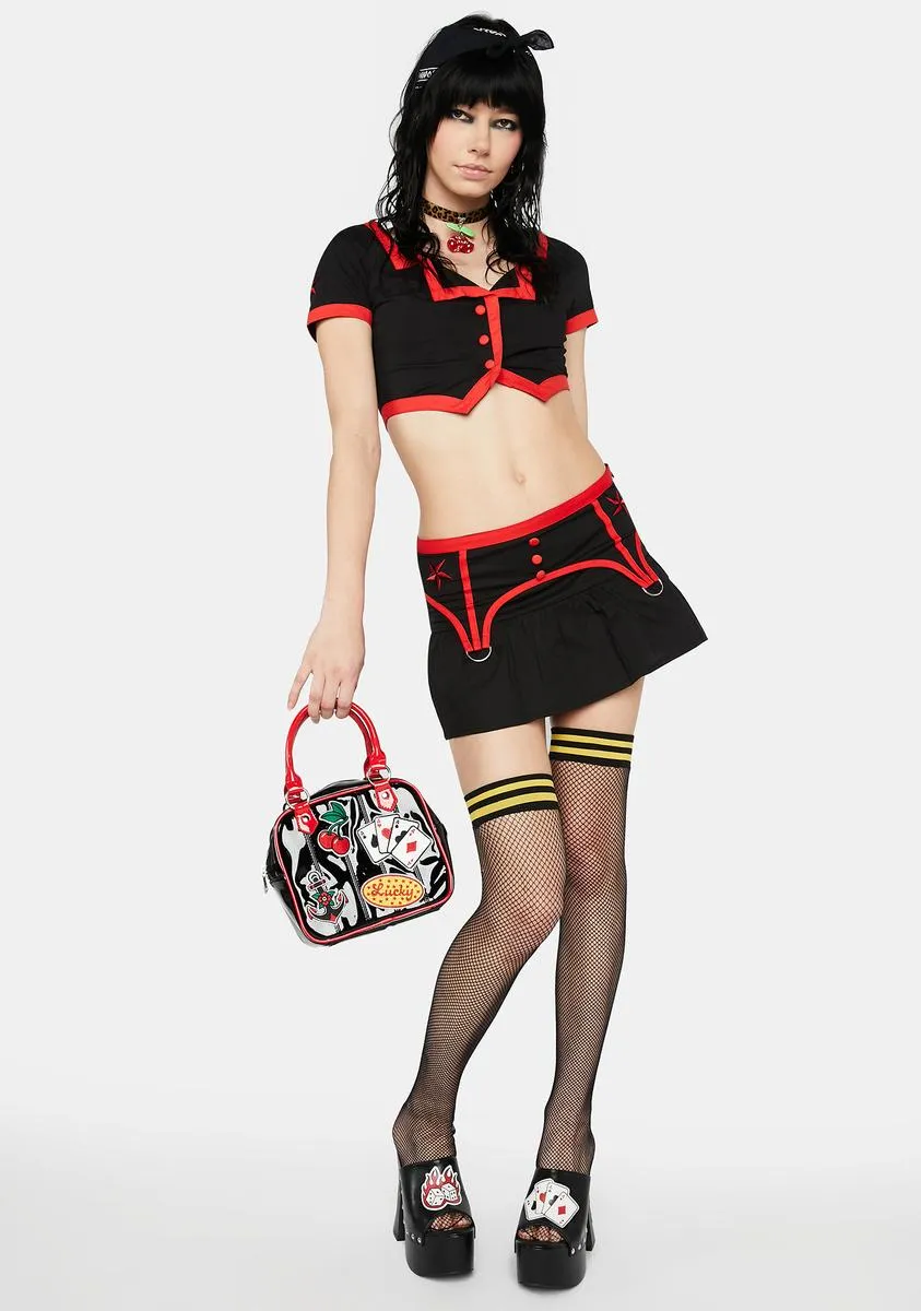 Lover's Lane Buttoned Crop Top sold by Dolls Kill product image thumbnail 3