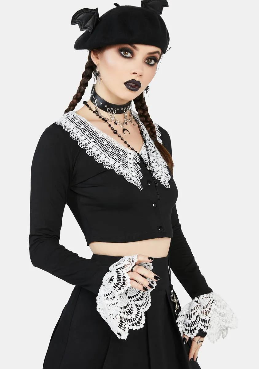 Just My Type Lace Collared Top sold by Dolls Kill product image thumbnail 2