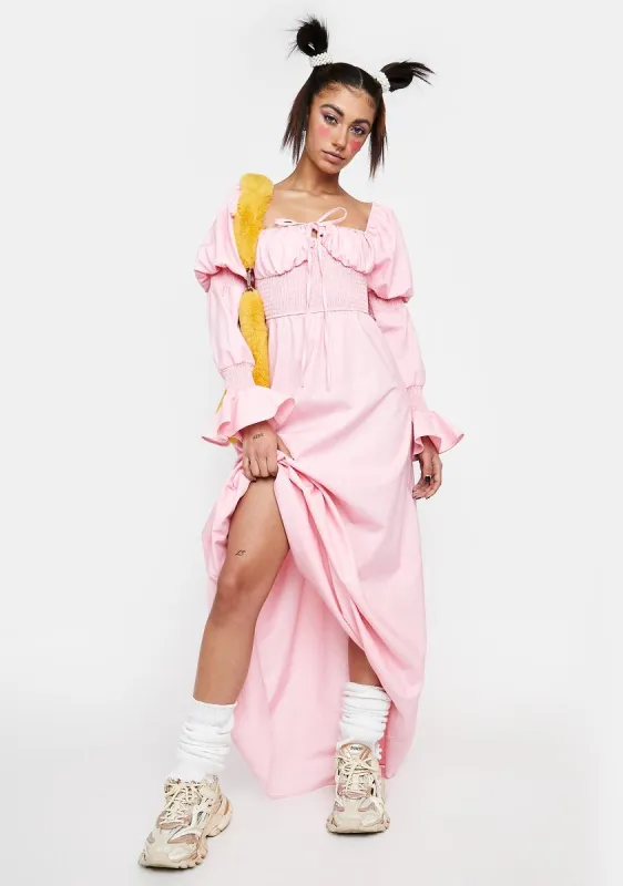 Pink Autumn Maxi Dress sold by Dolls Kill