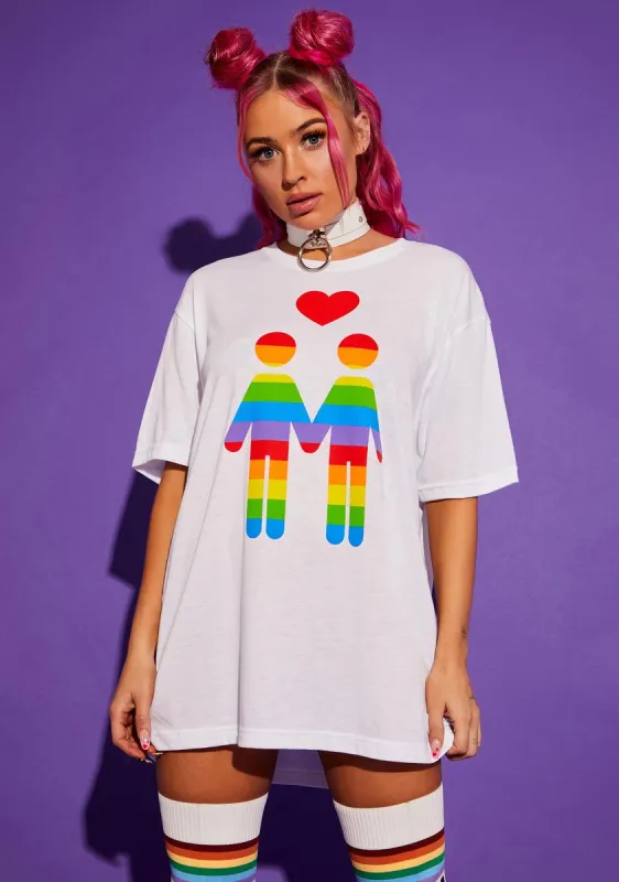 Rainbow Love Graphic Tee sold by Dolls Kill