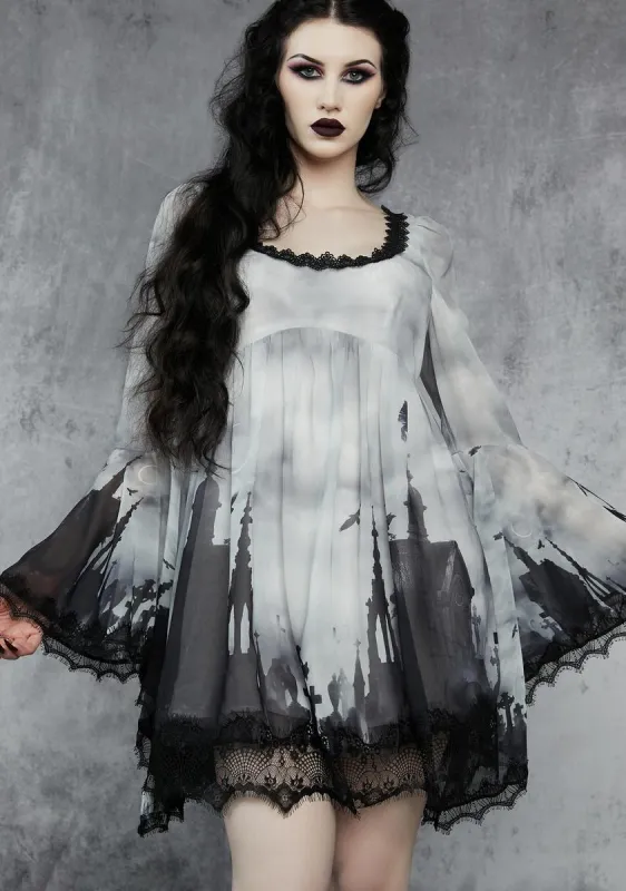Beyond The Grave Mini Dress sold by Dolls Kill