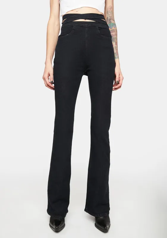 Peep This Sweetness Flare Jeans sold by Dolls Kill