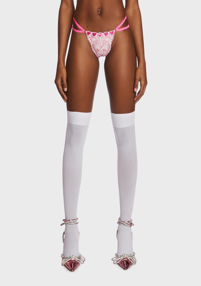 Heartbreaker Embroidered Thong sold by Dolls Kill