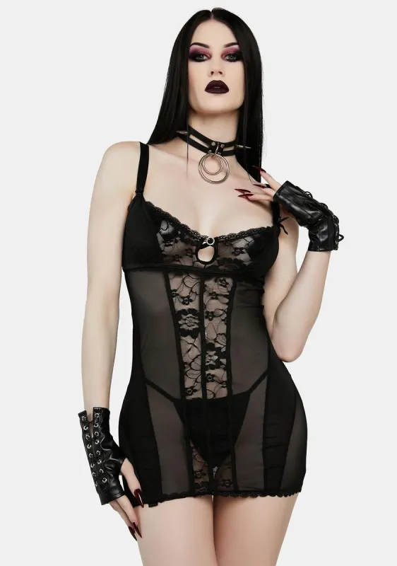 Under Pressure Lace Chemise sold by Dolls Kill