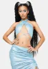 Aqua Mirror Ball Moves Halter Top sold by Dolls Kill