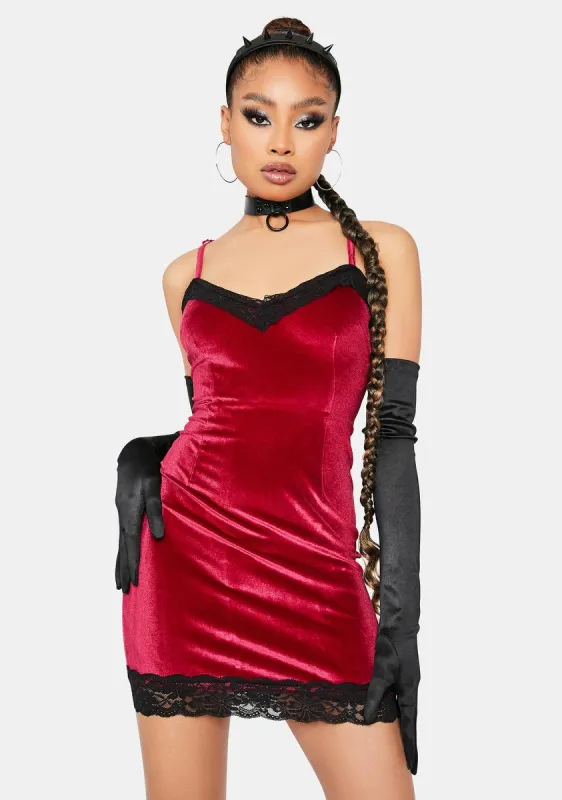 Miss Independent Velvet Bodycon Dress sold by Dolls Kill