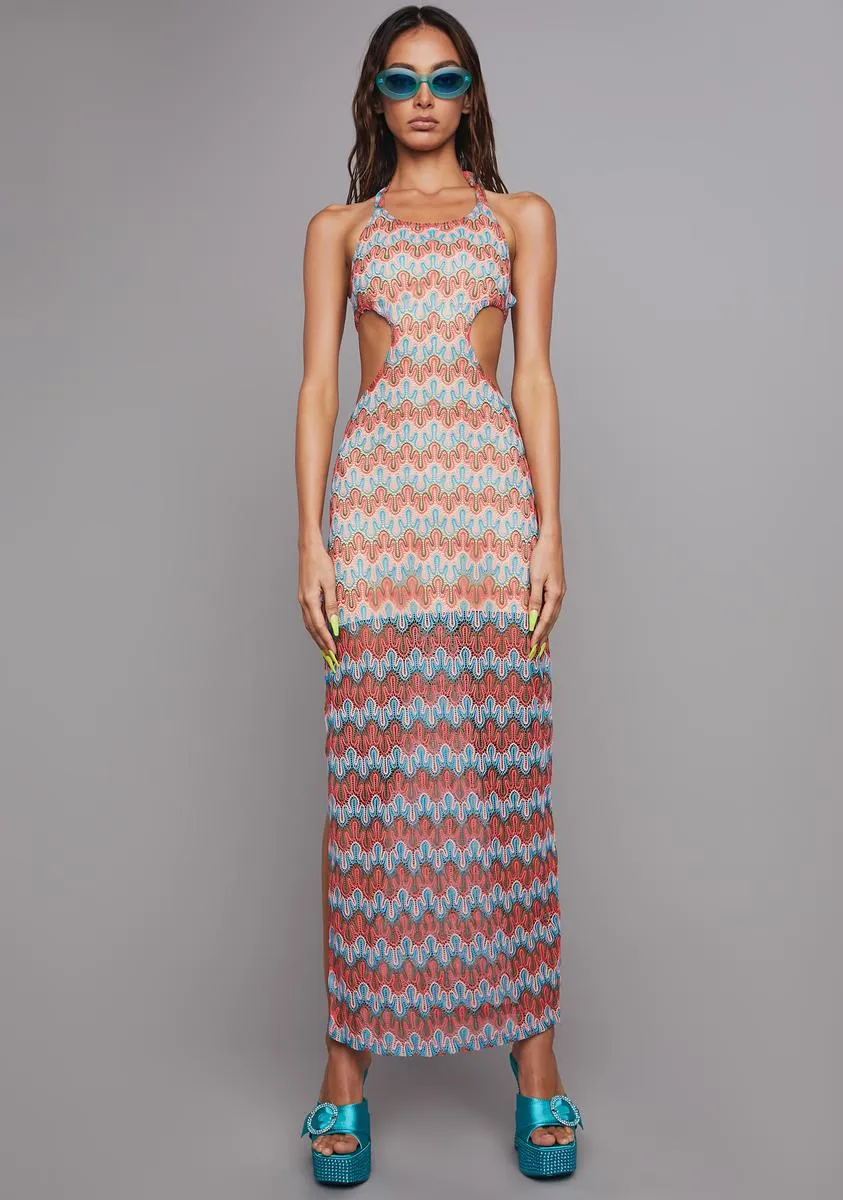 Sunset Splash Crochet Maxi Dress sold by Dolls Kill product image thumbnail 3
