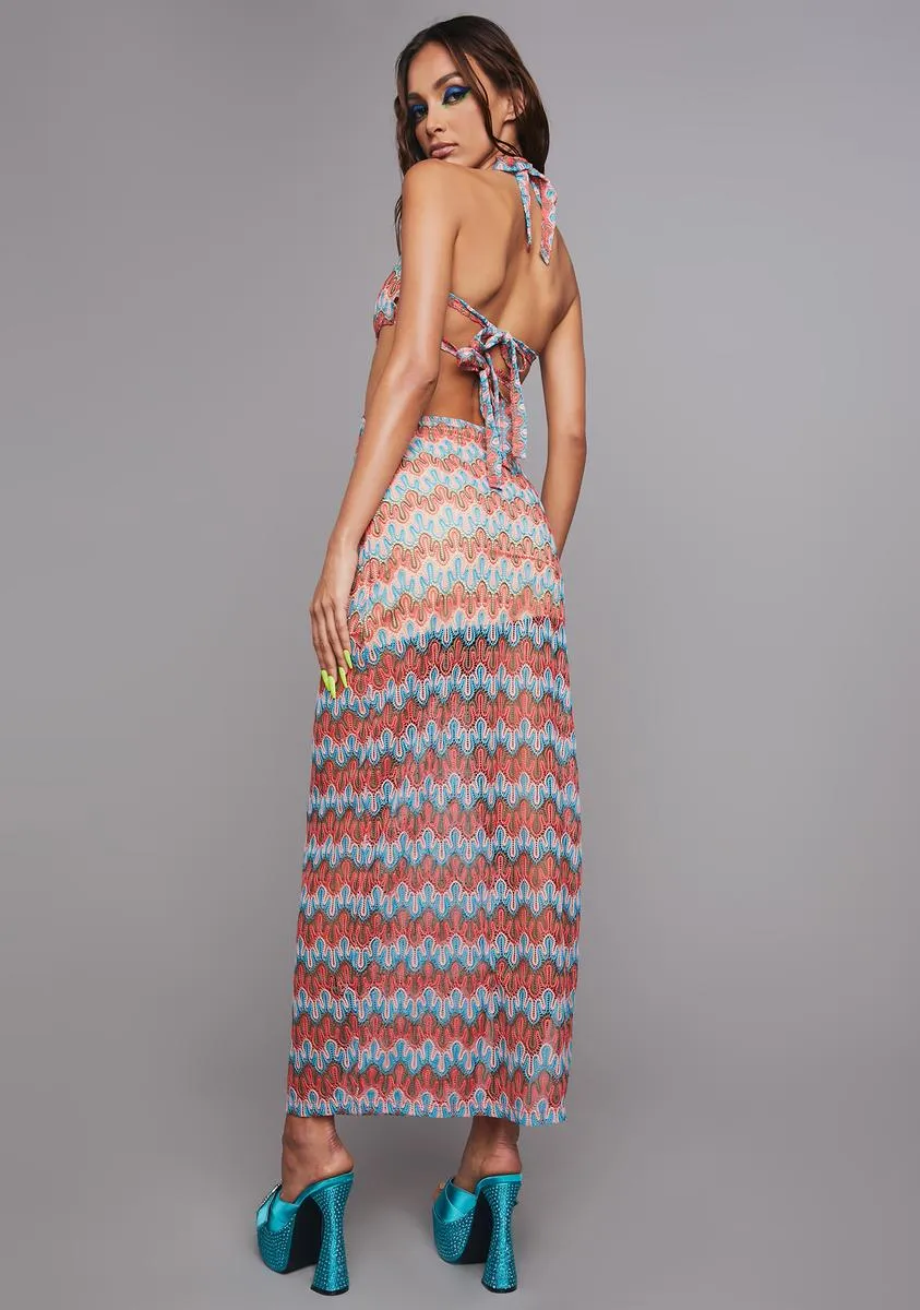 Sunset Splash Crochet Maxi Dress sold by Dolls Kill product image thumbnail 4