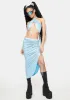 Aqua Mirror Ball Moves Halter Top sold by Dolls Kill