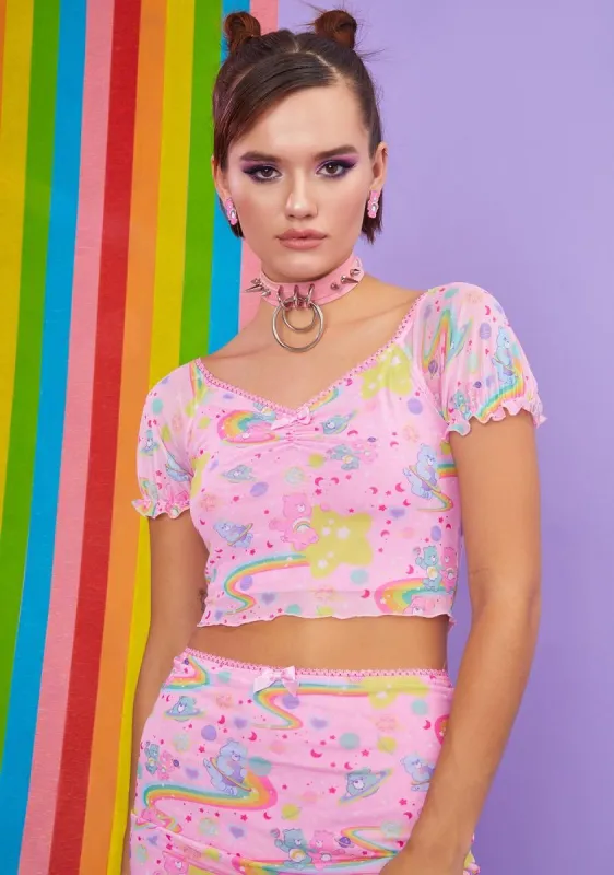 Rainbow Ride Mesh Top sold by Dolls Kill