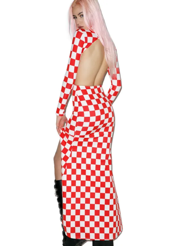 Olive Don't U Want Me Lettuce Hem Bodycon Dress sold by Dolls Kill