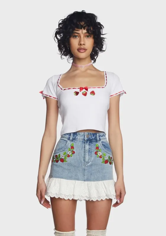 Fresh Picked Crop Tee sold by Dolls Kill