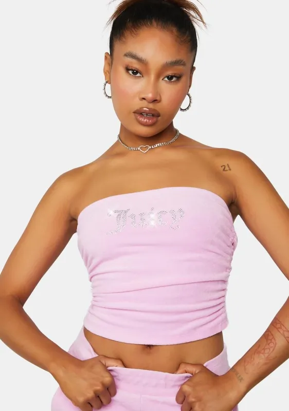 Violet Dusk Bling Tube Top made by Dolls Kill