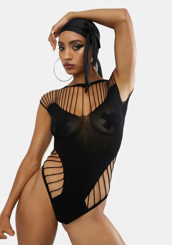 Ultra Baddie Cutout Bodysuit sold by Dolls Kill