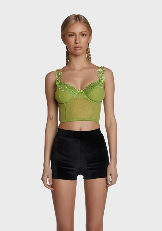 Lush First Impressions Sheer Bustier Top sold by Dolls Kill