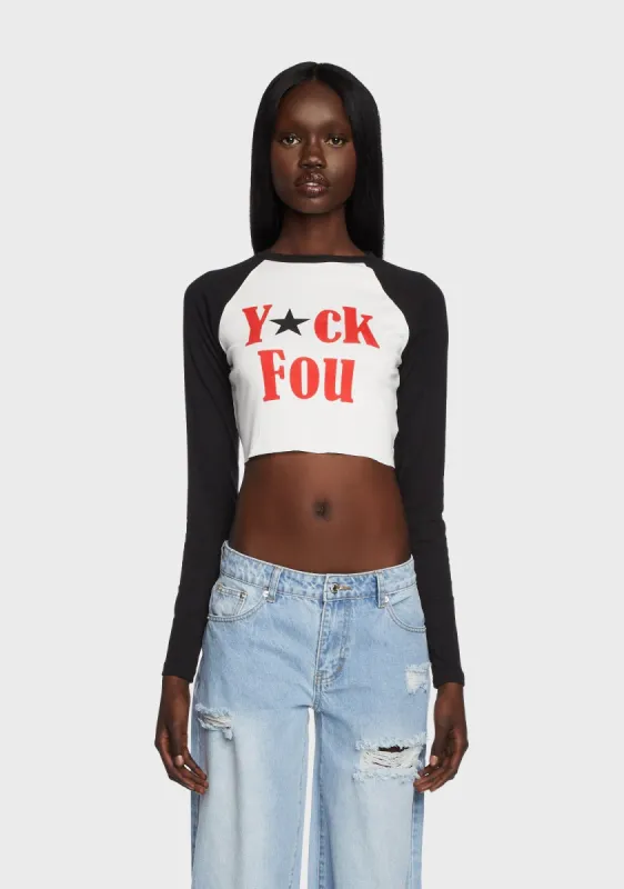 F You Long Sleeve Tee sold by Dolls Kill