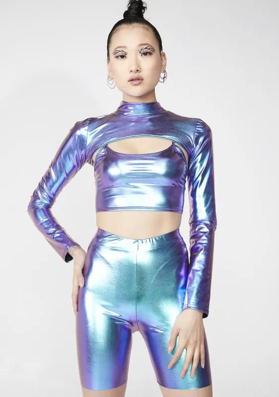Holographic Two Piece Set sold by Dolls Kill