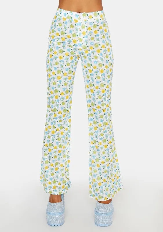 Cute Behavior Floral Crop Pants sold by Dolls Kill