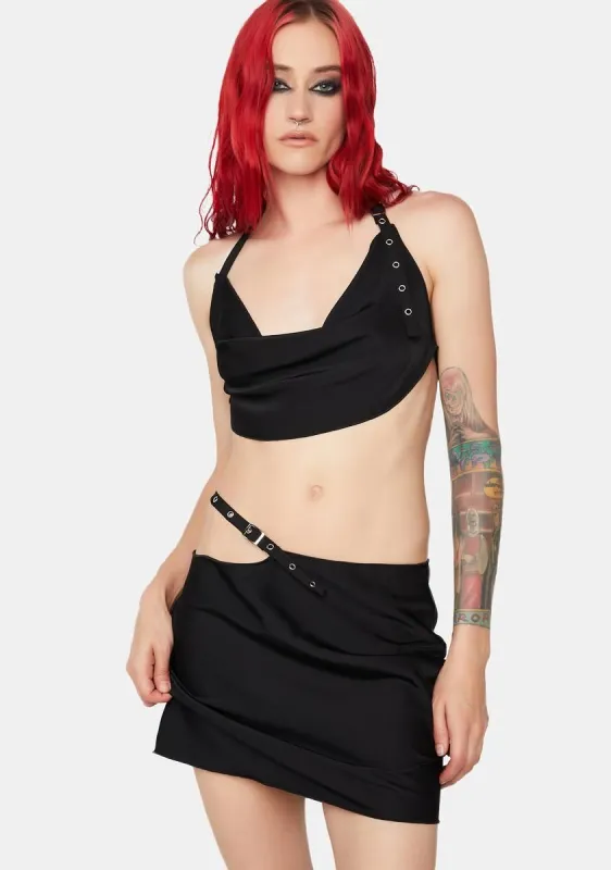 Onyx Made You Stare Skirt Set sold by Dolls Kill