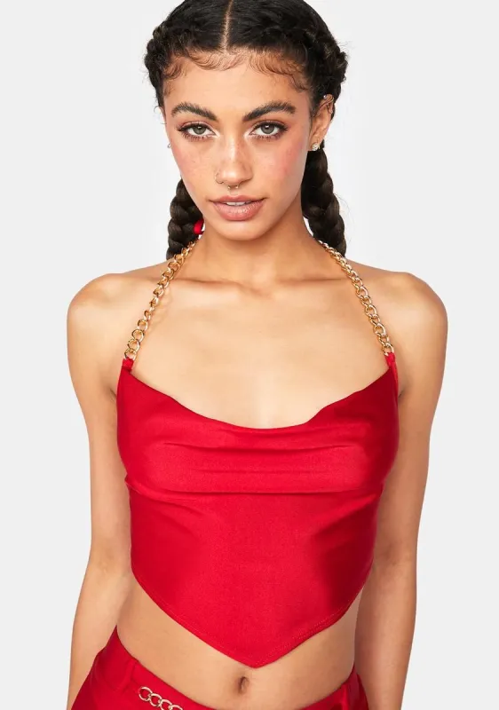 Hot Cowl At Me Halter Top sold by Dolls Kill