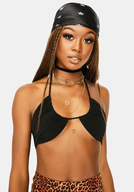 Black Yessa Crop Top sold by Dolls Kill