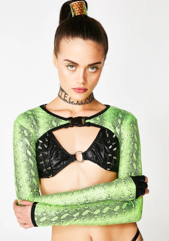OG Sinner Snakeskin Shrug sold by Dolls Kill