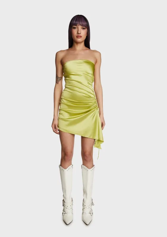 Proper Date Mini Dress - Green sold by Dolls Kill
