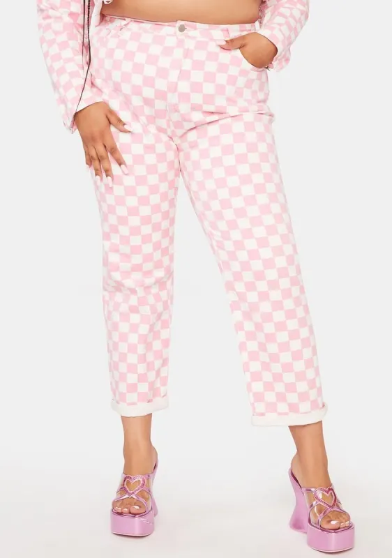 Plus Up For A Challenge Checkered Pants sold by Dolls Kill