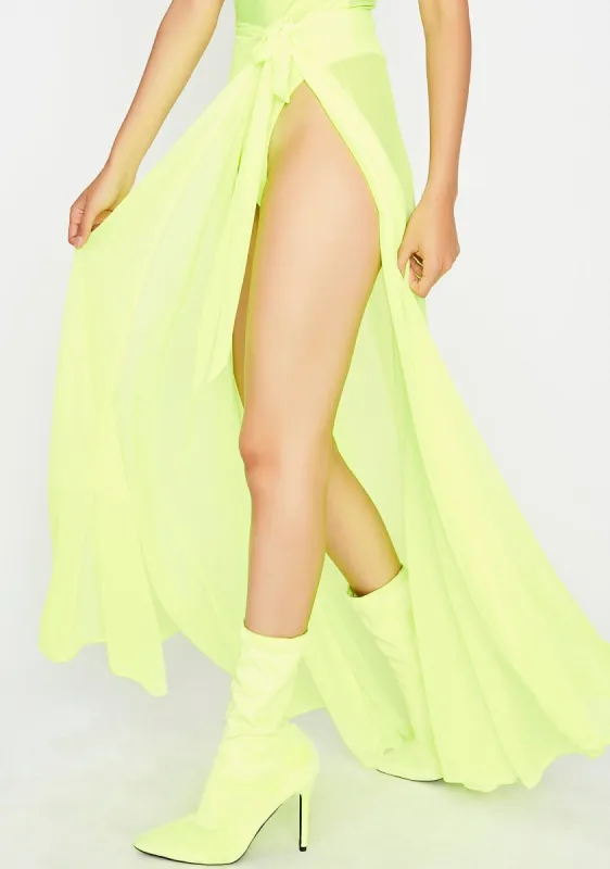 Nothin' To It High Maxi Skirt sold by Dolls Kill