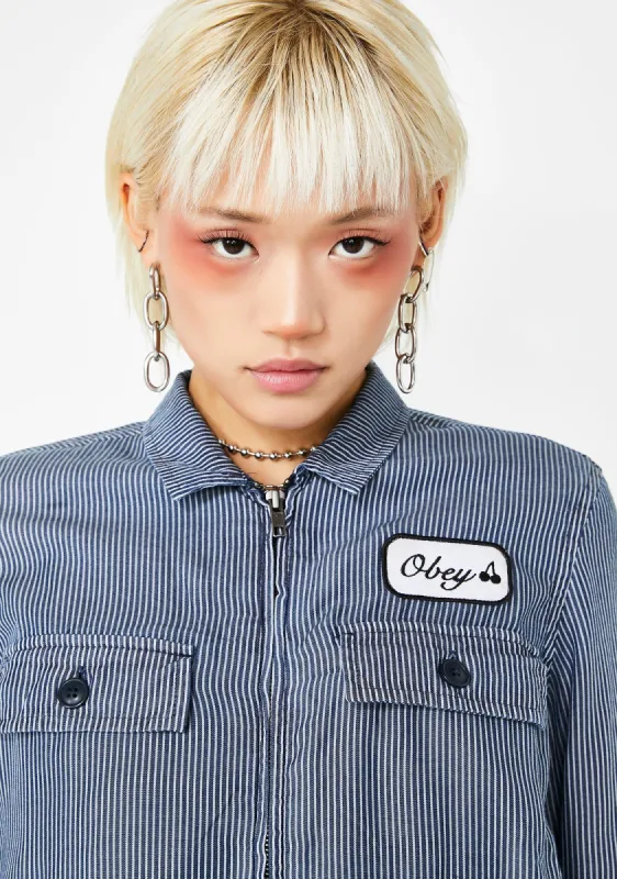 Bond Street Zip Shirt Jacket sold by Dolls Kill