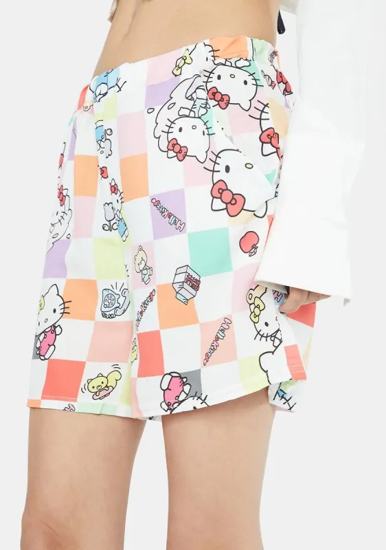 Hello Kitty Checkerboard Shorts sold by Dolls Kill